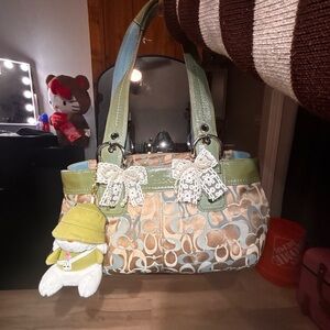 Coach green Soho tote